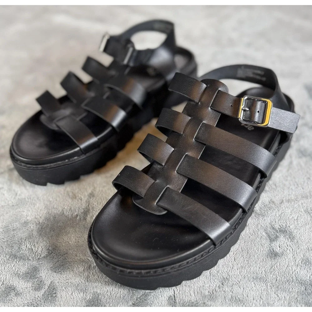 Art Class Shoes Girls Size 5 Fisherman Sandals Buckle Platform Casual Summer